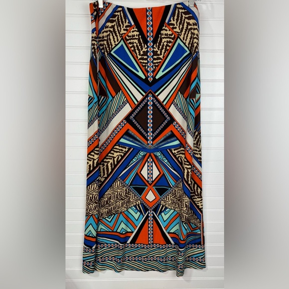 Chico’s women’s Aztec Animal print multi color maxi skirt. Chico’s size L (2) - Picture 3 of 5